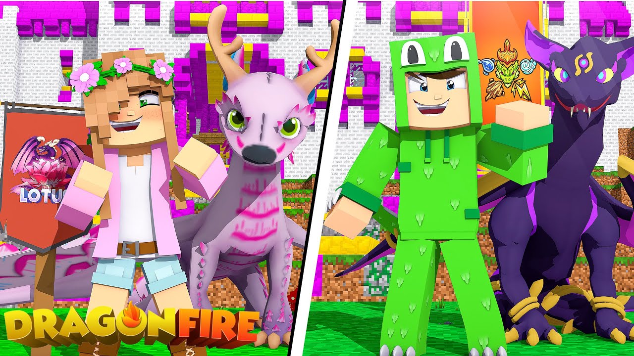THE LOTUS DRAGON KINGDOM BEGINS! | Minecraft DragonFire The Corruption |Little Kelly w/Little Lizard