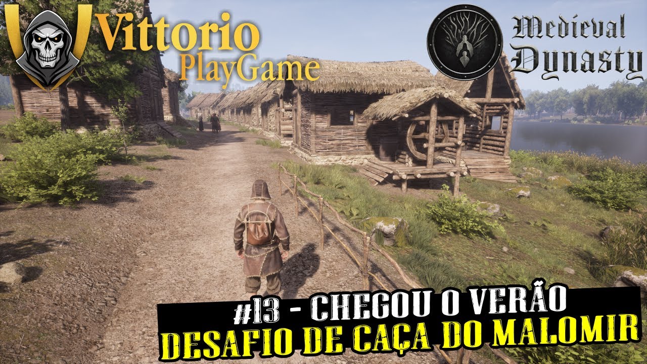 Medieval Dynasty - #13 Chegou o Verão, fizemos a colheita e o Desafio de caça do Malomir
