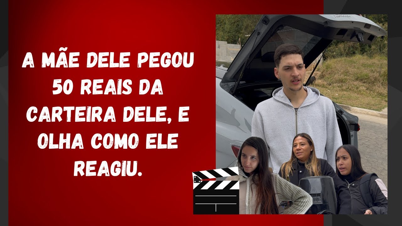 A mãe dele pegou 50 reais da carteira dele, e olha como ele reagiu.