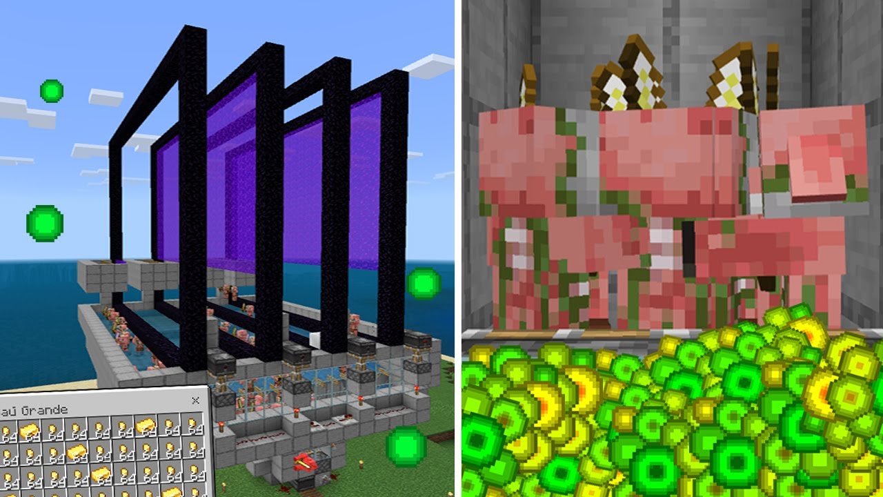 A MELHOR FARM de OURO e XP do Minecraft Bedrock 1.21 (MCPE, XBOX, PS4, PC, Switch)