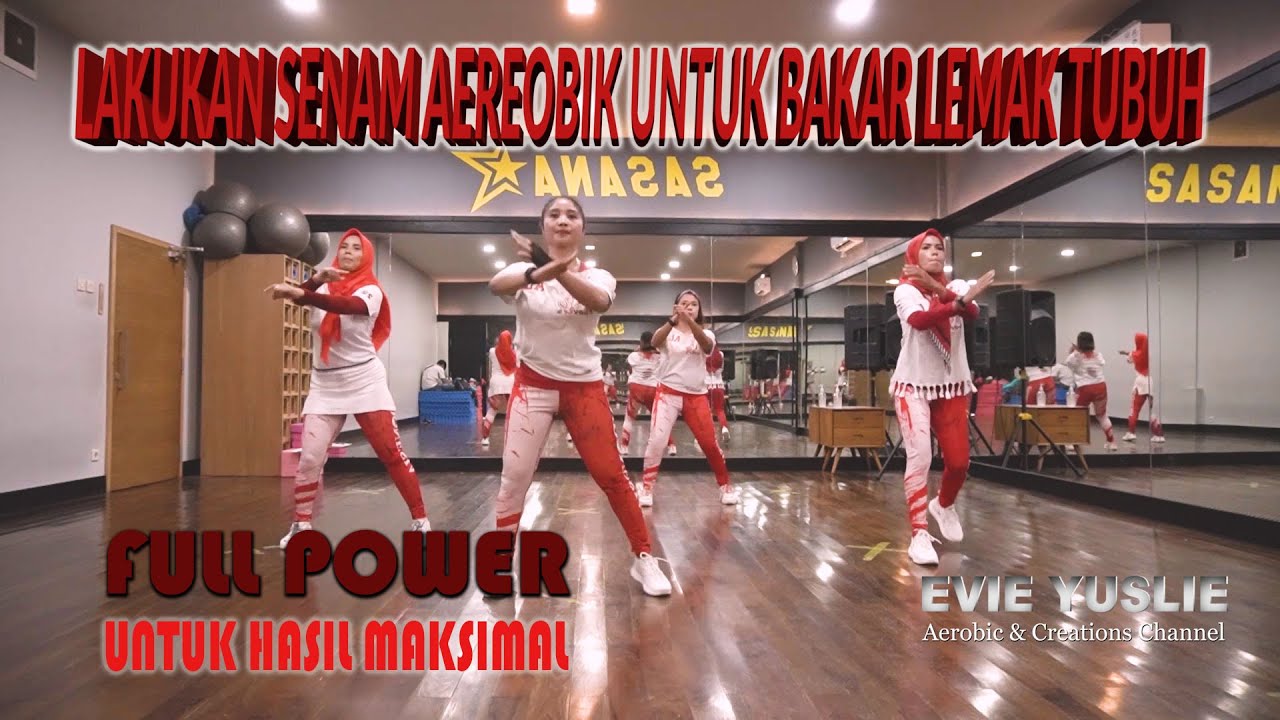 Lakukan Senam Aerobik 30 Menit Untuk Bakar Lemak Tubuh | Full Power Untuk Hasil Maksimal !