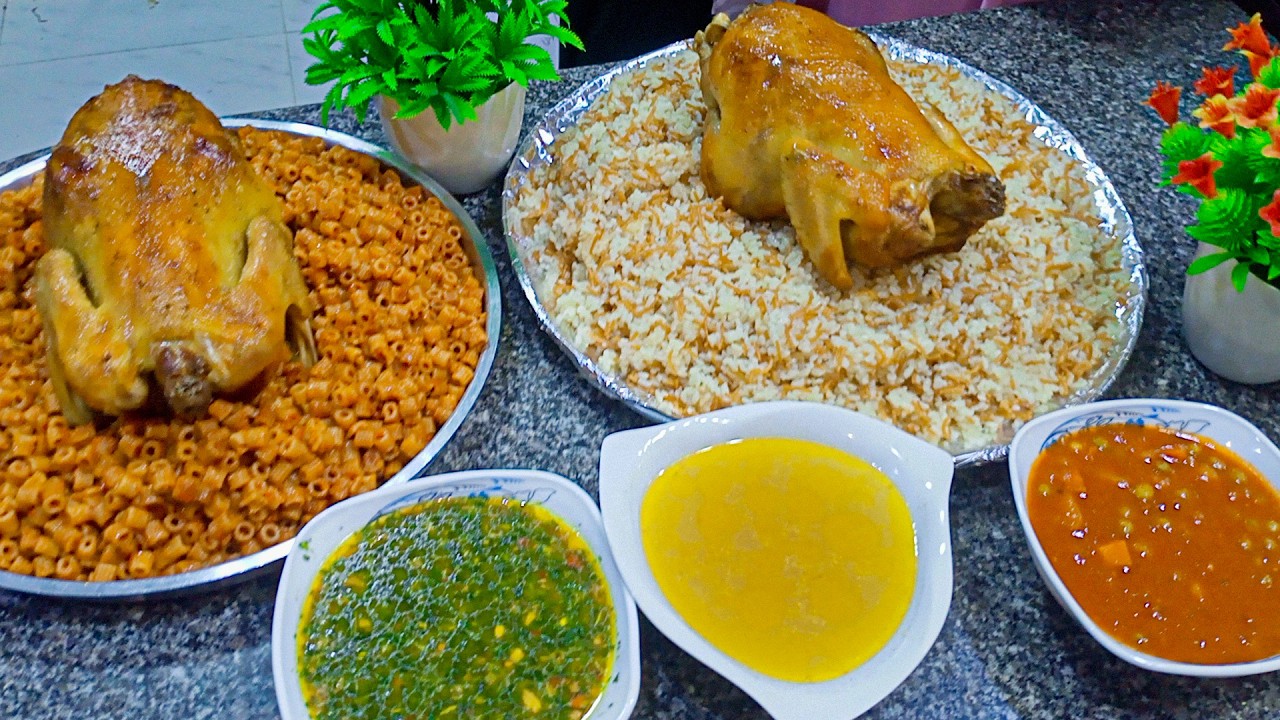 أفضل طريقة للفراخ البلدي مع الرز بشعرية وملوخية بطعم زمان