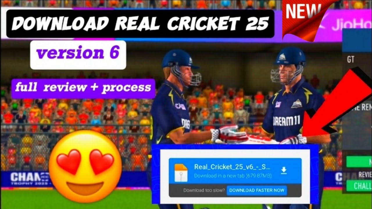 How to download Real Cricket 25  v6❤️&zwj;🔥 RC25 Download link | New Cricket Game RC20 Patch