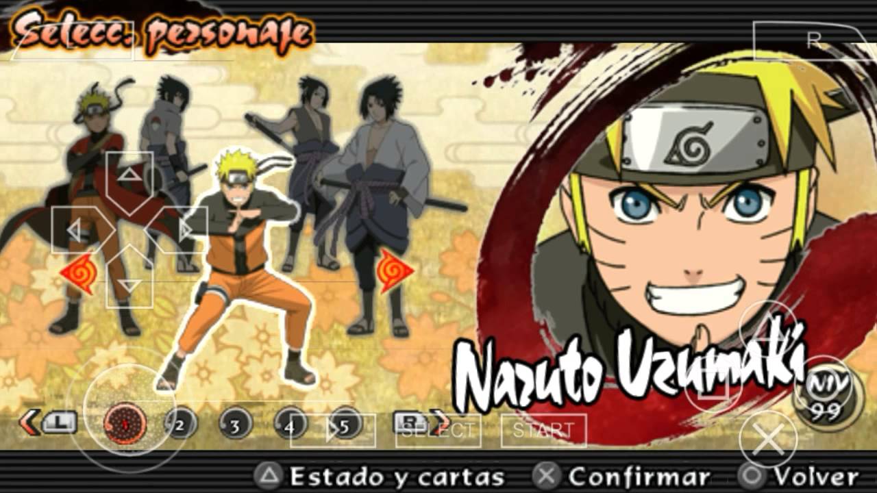 (Personajes ocultos 2015) Naruto Ultimate Ninja Impact/ppsspp Gold/android
