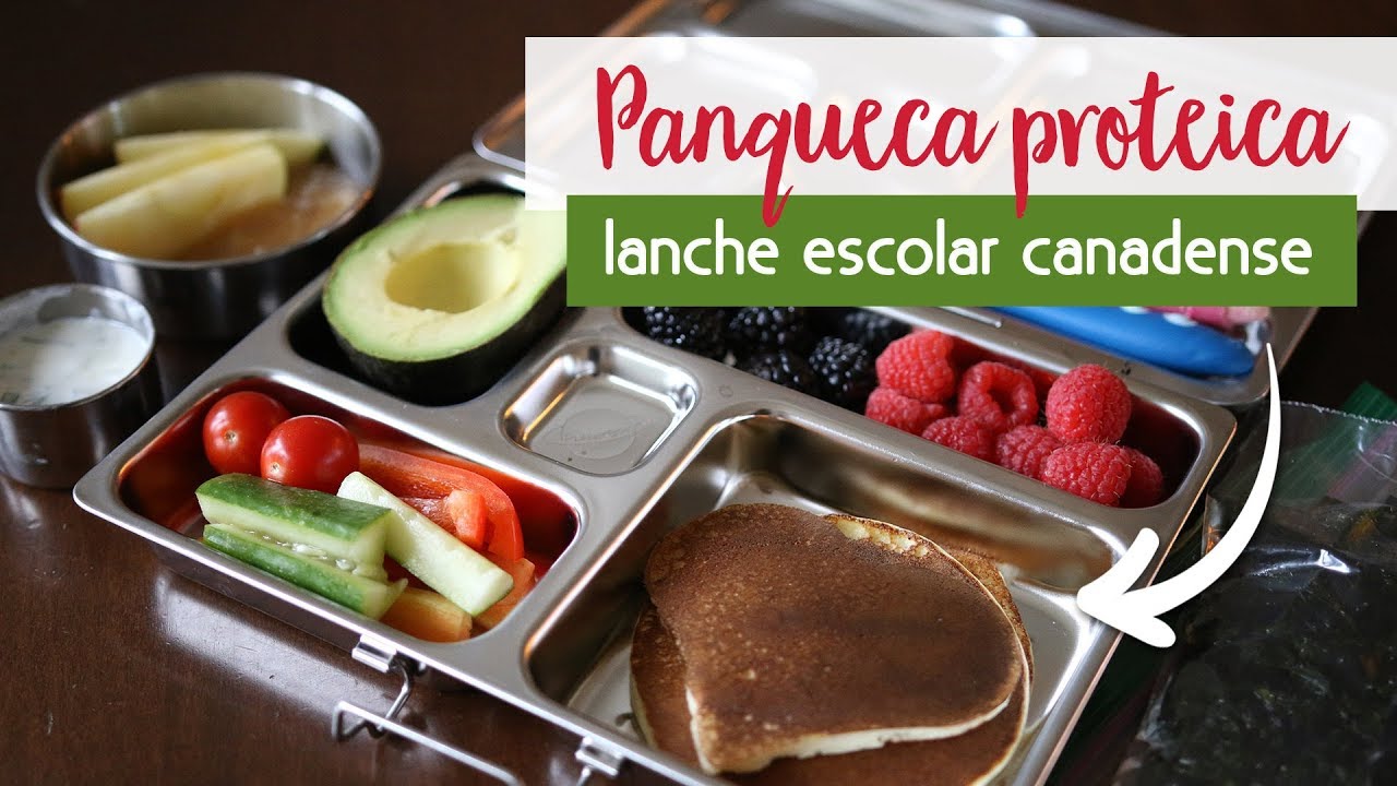 Lancheira escolar canadense com panqueca proteica | Mega saudável | Cozinha da Lu #22