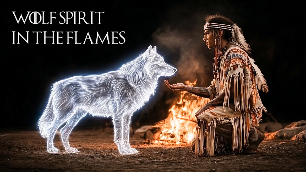 Wolf Spirit in the Flames 🪶 Native American Flute Music for Healing, Calm & Deep Rest