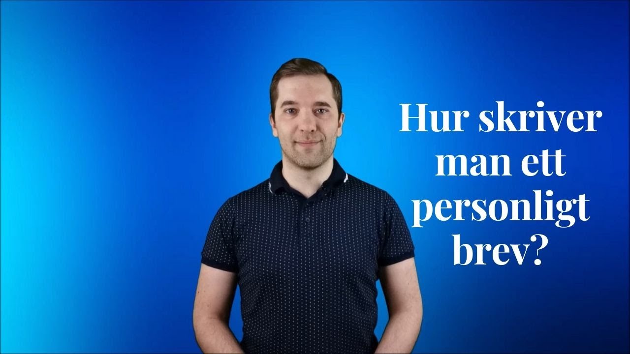 Hur skriver man ett personligt brev?