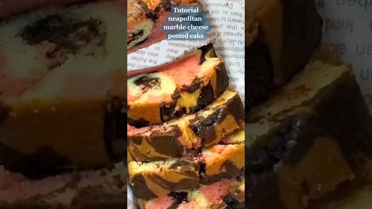 neopolitan  marble cheese pound cake #resepimudah #cake #baking #resepi