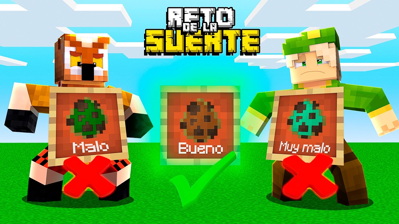 EL RETO DE LA SUERTE #4 | INTENTO AYUDARLE Y SALE MAL | MINECRAFT