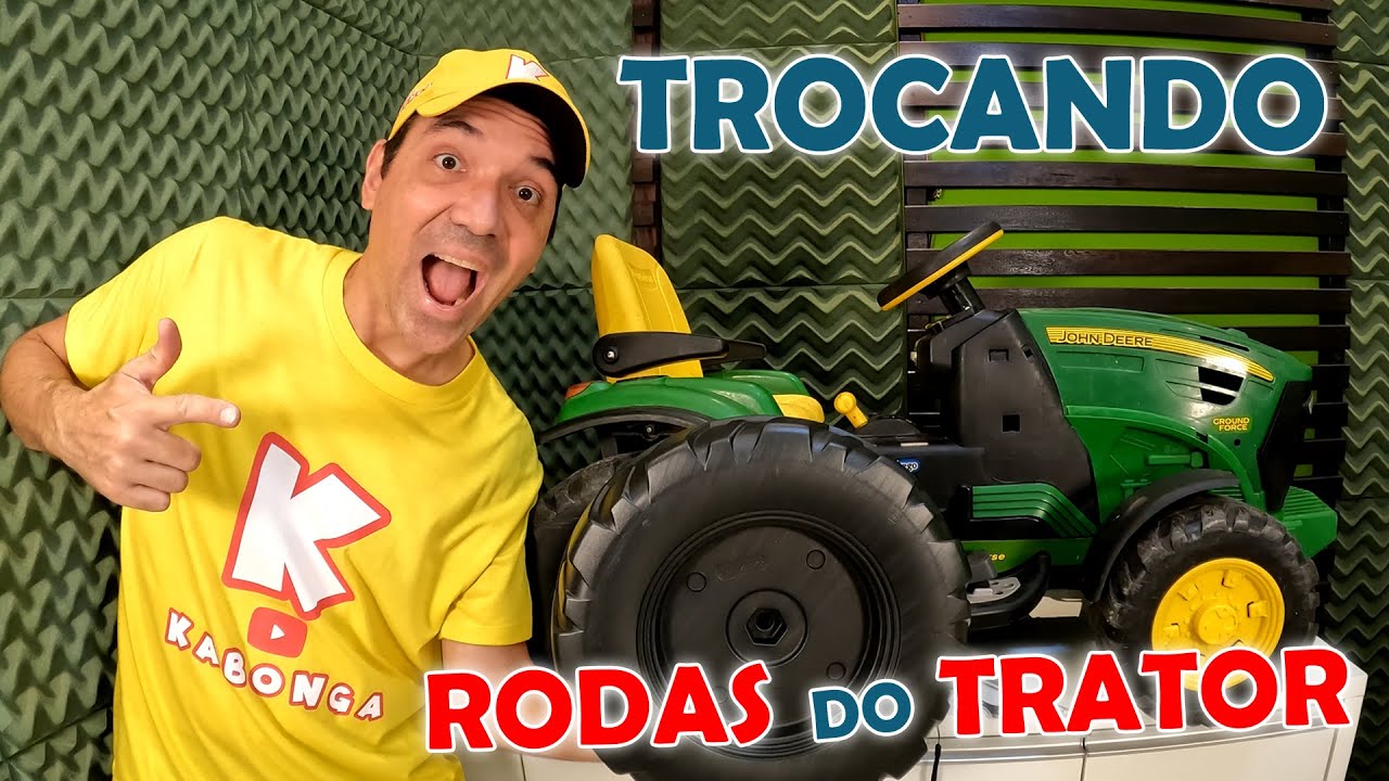 TROCANDO AS RODAS DO TRATOR ELÉTRICO INFANTIL 12 VOLTS JOHN DEERE!