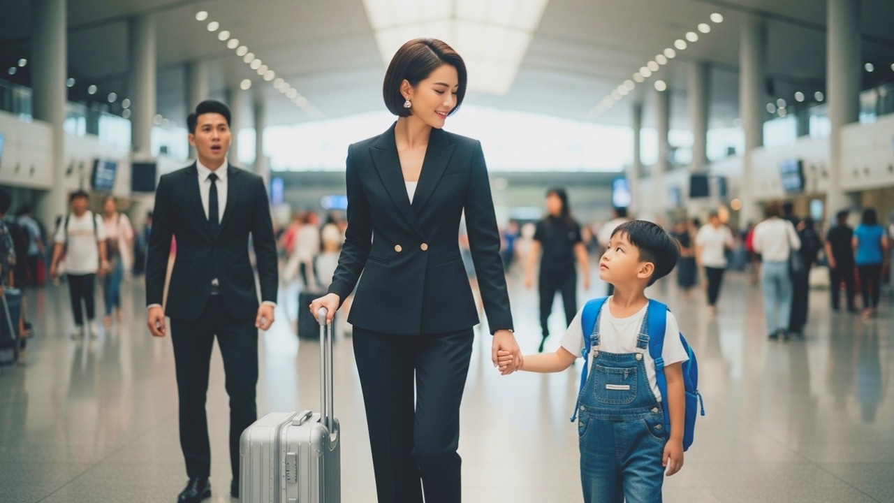 Tỷ Phú Tình Cờ Gặp Lại Vợ Cũ Ở Sân Bay – Bé 4 Tuổi Bỗng Gọi “Ba” Khiến Đám Đông Sững Sờ