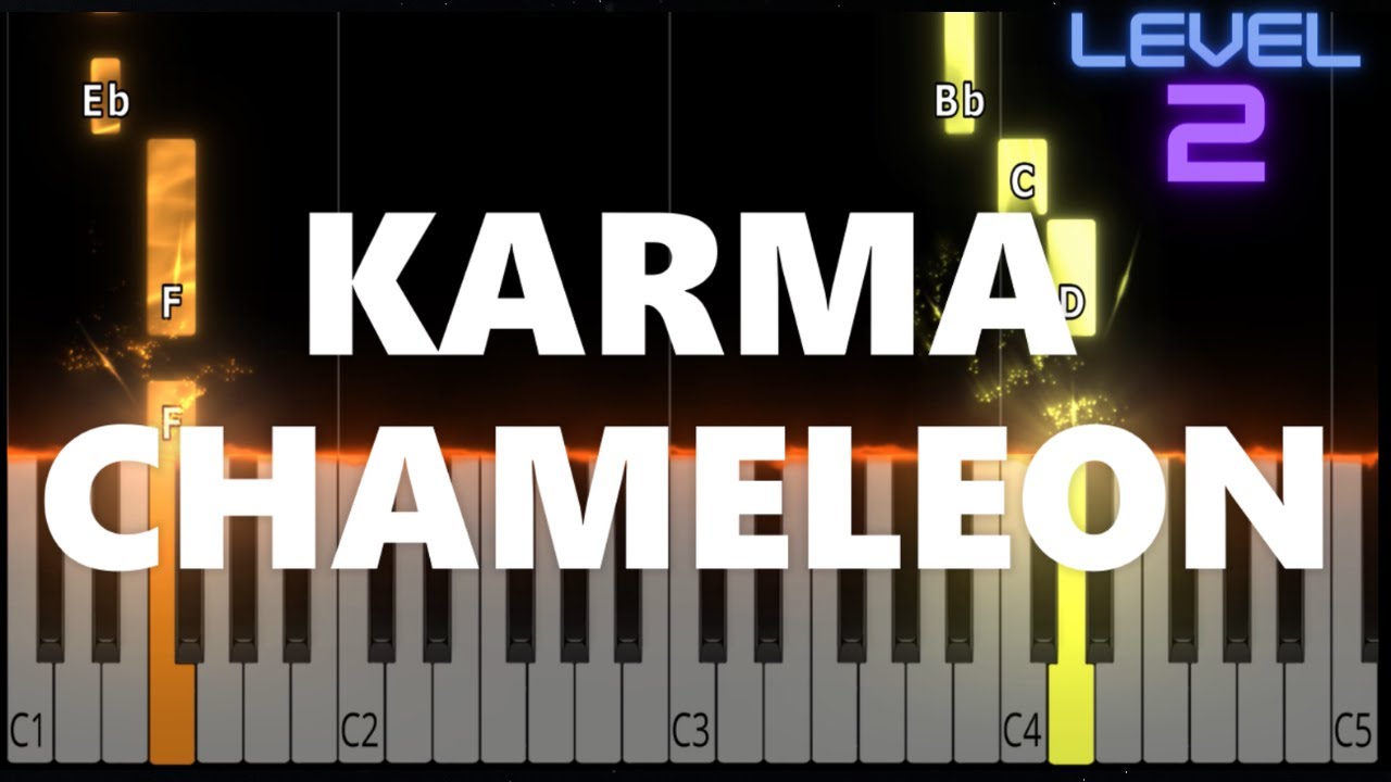 Karma Chameleon - Culture Club - EASY Piano Tutorial