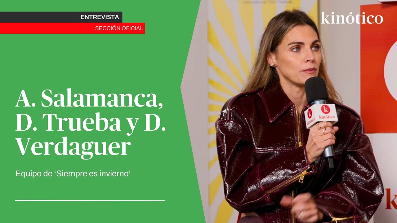 Entrevista a David Trueba, Amaia Salamanca y David Verdaguer, equipo de 'Siempre es invierno'