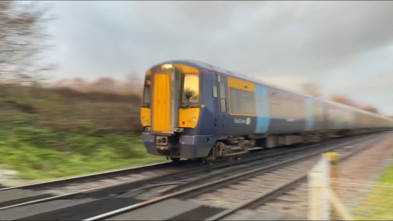 LOUD train horns through the Kent countryside. Southeastern High Speed, Class 375