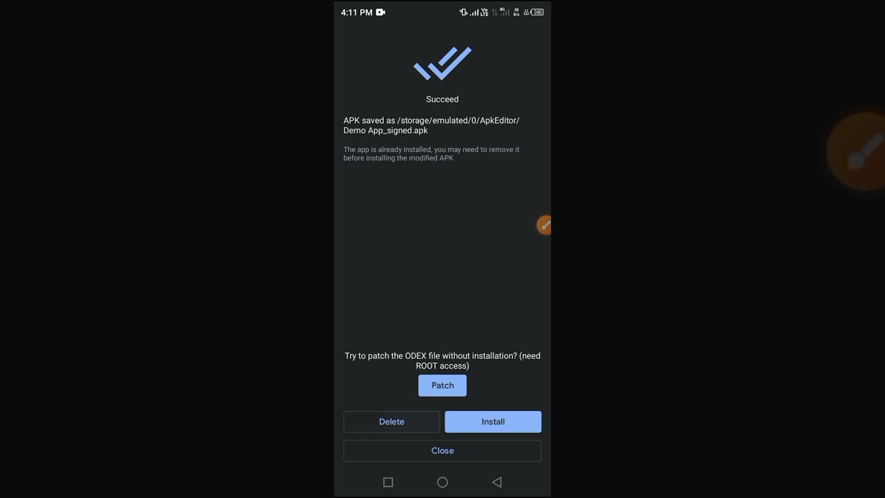 Add password protection system to any app. Password lock patch.zip