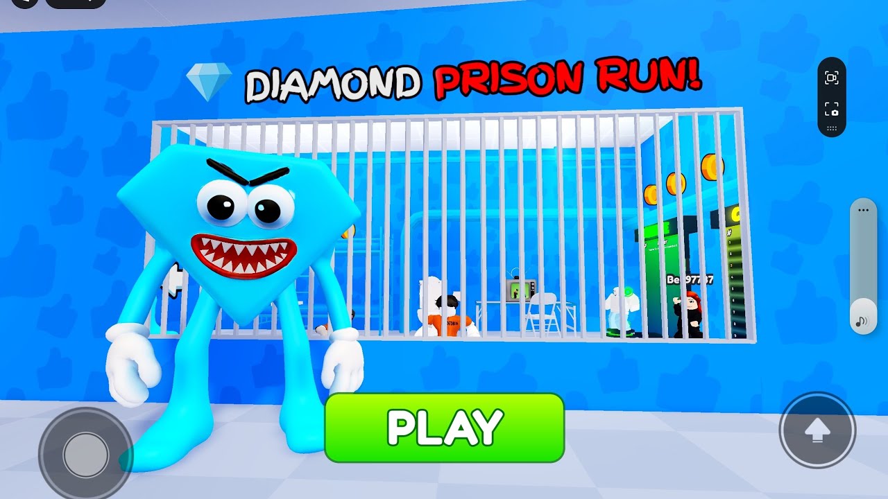 DIAMOND SHAPE'S PRISON RUN! Roblox Obby Walkthrough 2 Deaths 4k