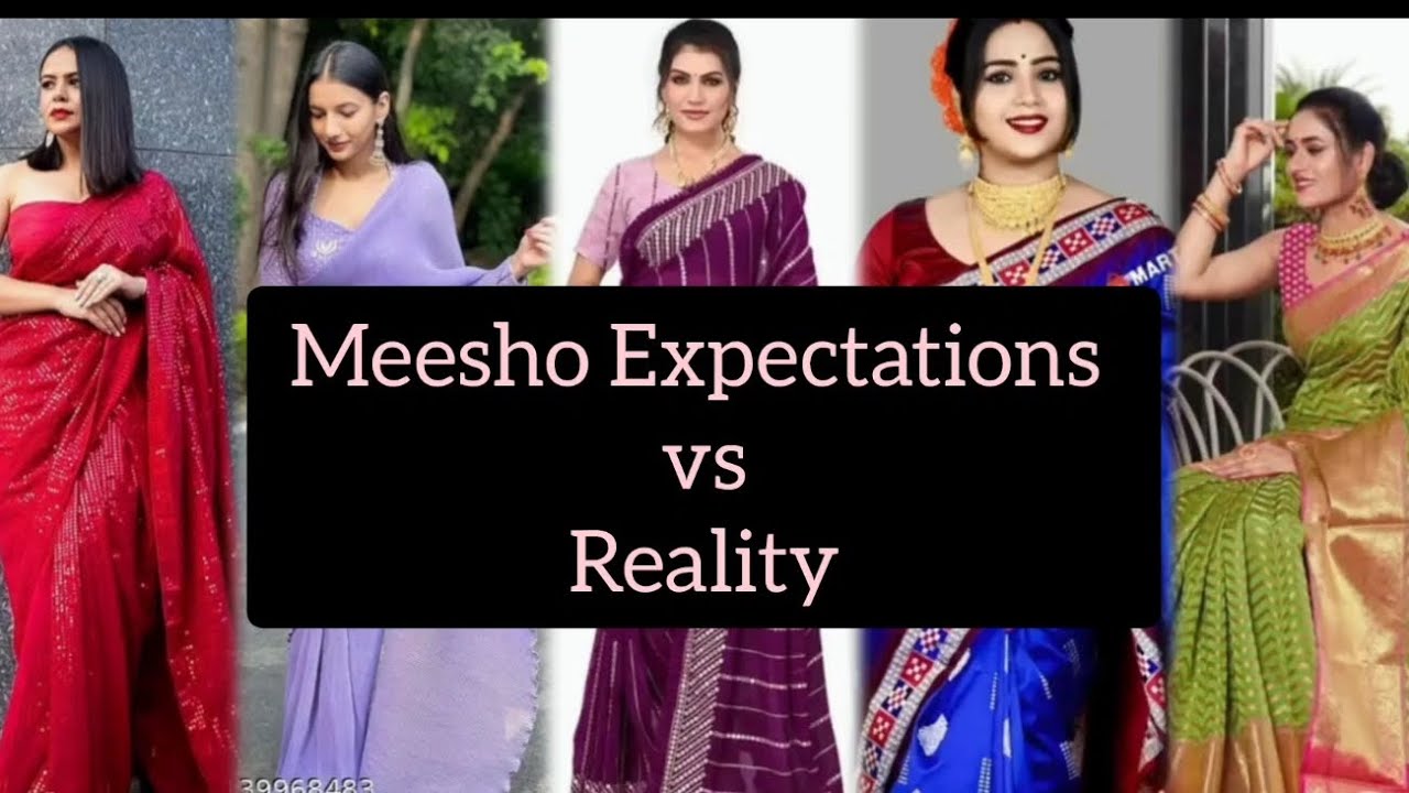 #Meesho Expectation vs Reality #saree#trending  #expectationvsreality