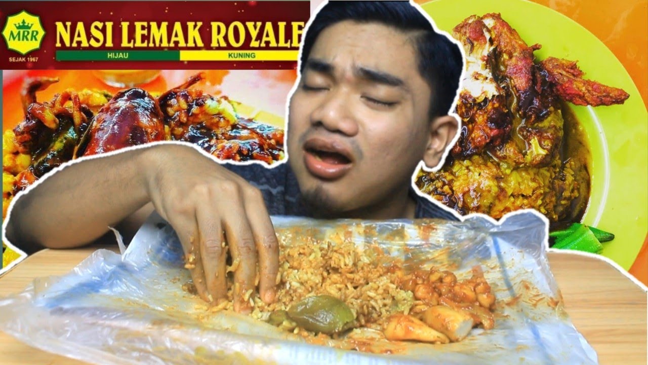 MUKBANG| 3 BUNGKUS NASI LEMAK ROYALE! padu baq hang