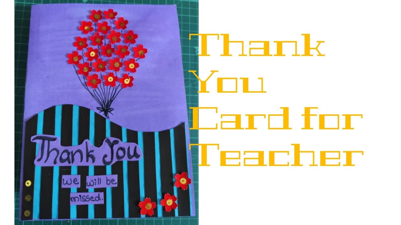 Thank You Card for Teacher ll Miss You Card ll Farewell Card ll