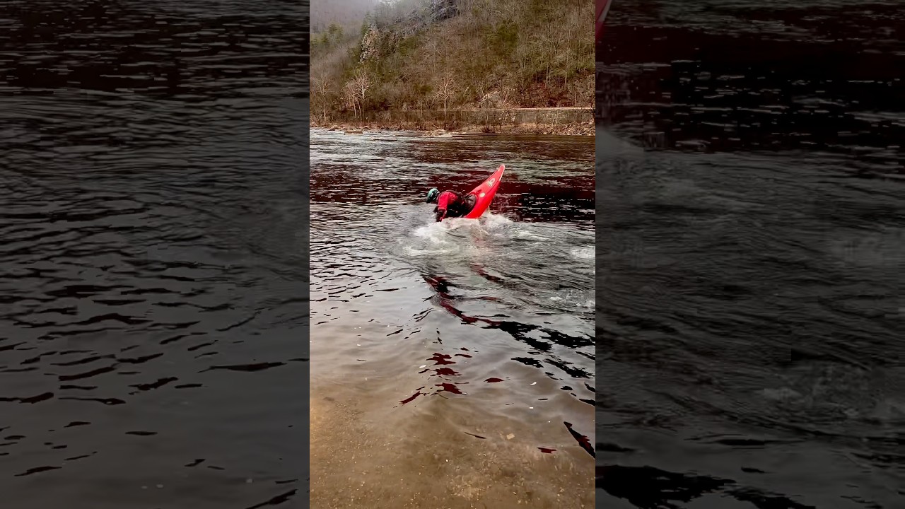 Kayaker does cartwheels 