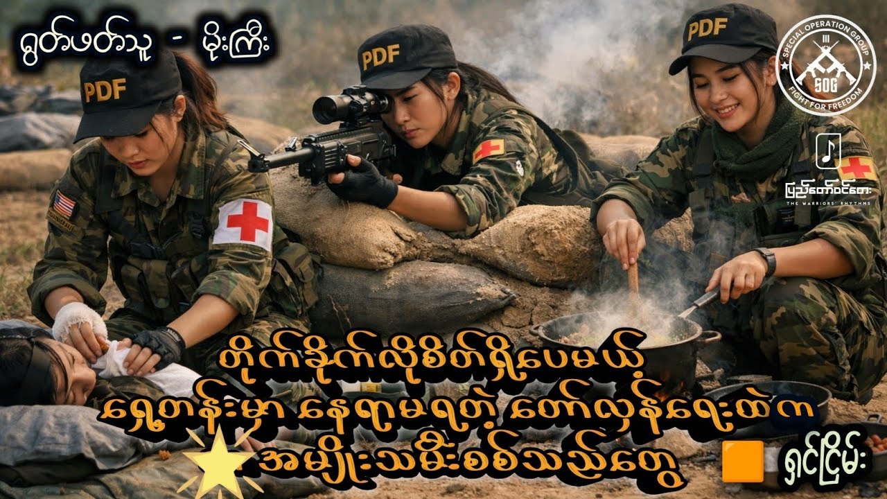 တိုက်ခိုက်လိုစိတ်ရှိပေမယ့် ရှေ့တန်းမှာ နေရာမရတဲ့ တော်လှန်ရေးထဲက အမျိုးသမီးစစ်သည်တွေ ။
