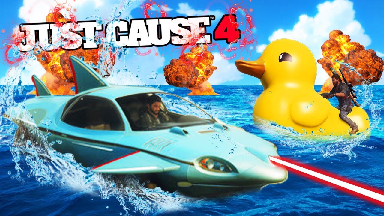 EL NUEVO COCHE TIBURON Y EL SUPER PATITO DE GOMA | JUST CAUSE 4