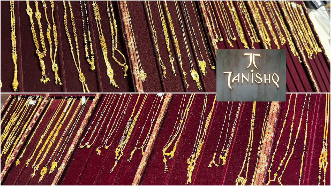 Tanishq office wear and daily wear gold mangalsutra trending designs with price and weight 