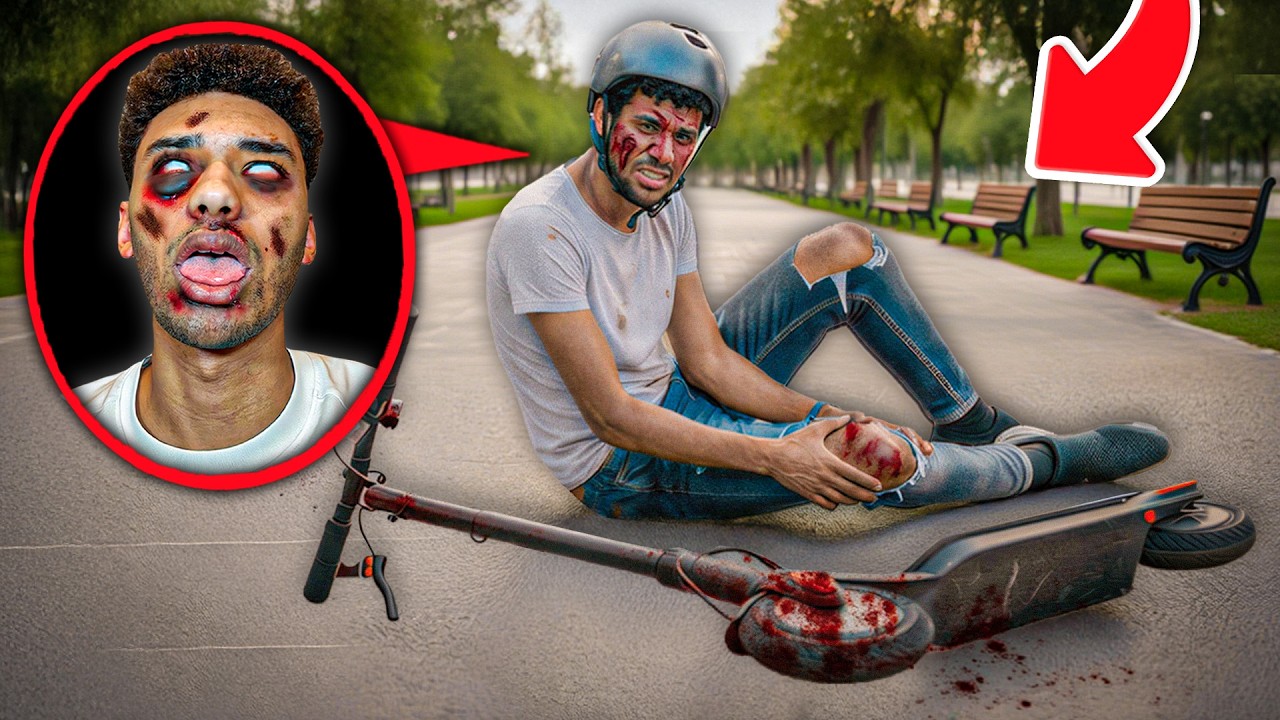 I FALL from the BLOODY SCOOTER and BREAK my LEG&hellip; Accident