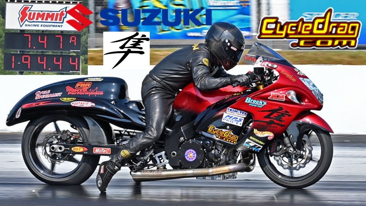 INSANELY POWERFUL NITROUS SUZUKI HAYABUSA STREET TIRE DRAG RACING MOTORCYCLE - FULL DRAG BIKE TOUR!