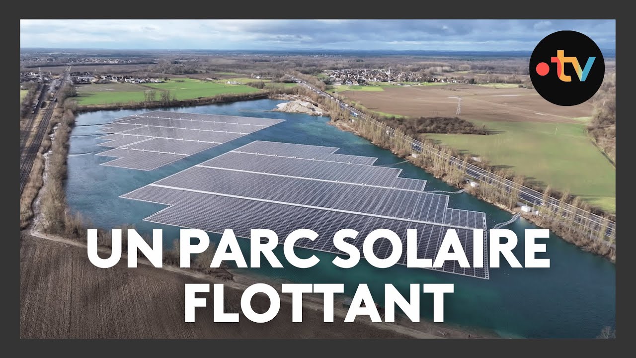 Une centrale photovoltaïque flottante installée sur une gravière