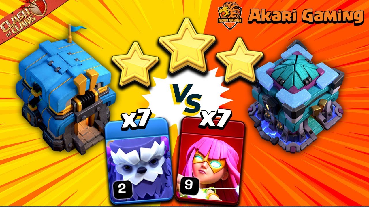 Combo TH12 Super Archer Yeti Kẹp Dơi Đánh Càn Nát Th13 Đơn Giản Clash of clans | Akari Gaming