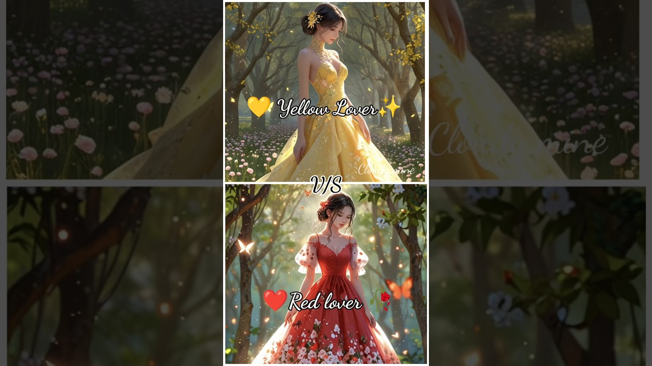 💛 Yellow lover ✨ VS &hearts;️ Red lover 🥀 #fypシ #choose #gift