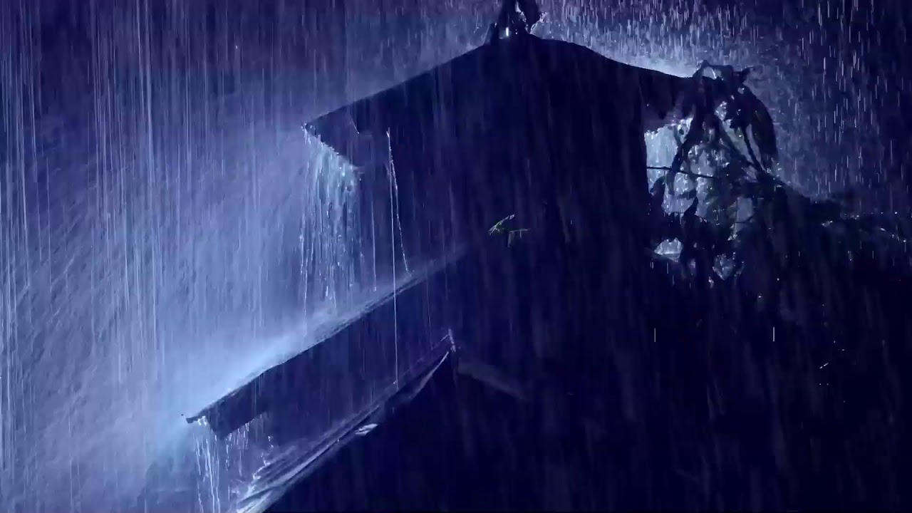 Heavy Night Rain on Tin Roof with Thunder Sounds for Sleep & Insomnia Relief