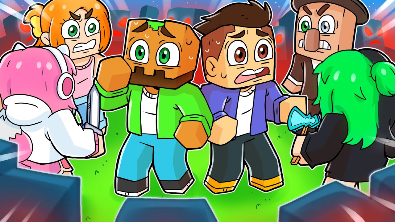 2 YOUTUBERS vs 4 CAZADORES en Minecraft!