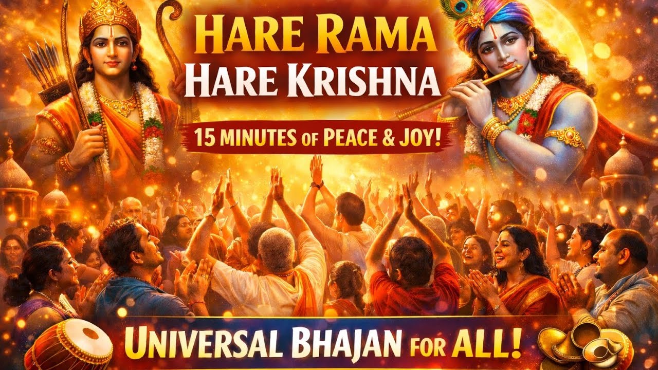 Hare Rama Hare Krishna | 15 Minute Universal Bhajan | Peaceful Kirtan for Meditation & Chanting