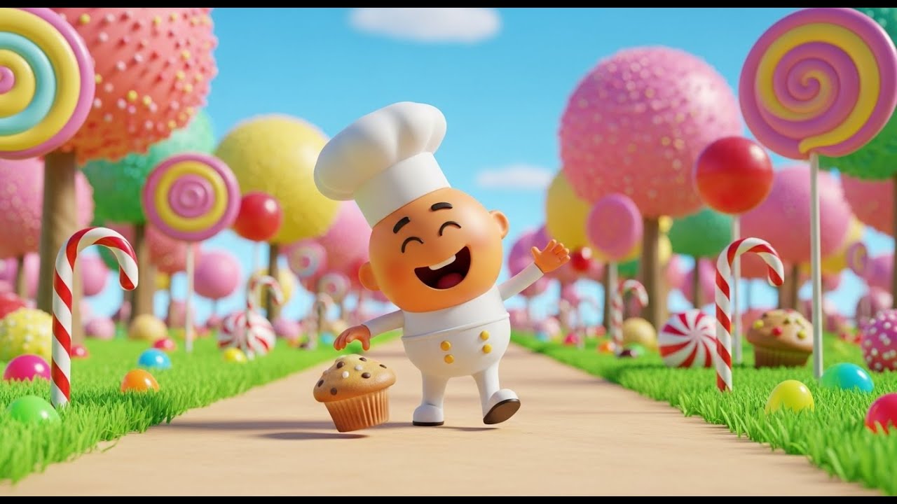 Muffin Man’s Candy Lane | Fun Sweet Rhyme for Kids | Nursery Rhymes & Songs for Children