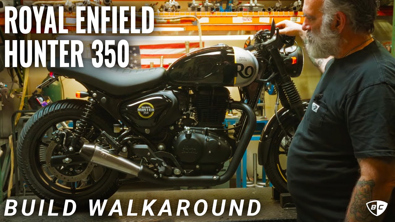 Обзор сборки Royal Enfield Hunter 350 | Выхлопные трубы, сигналы, задний фонарь, дуги