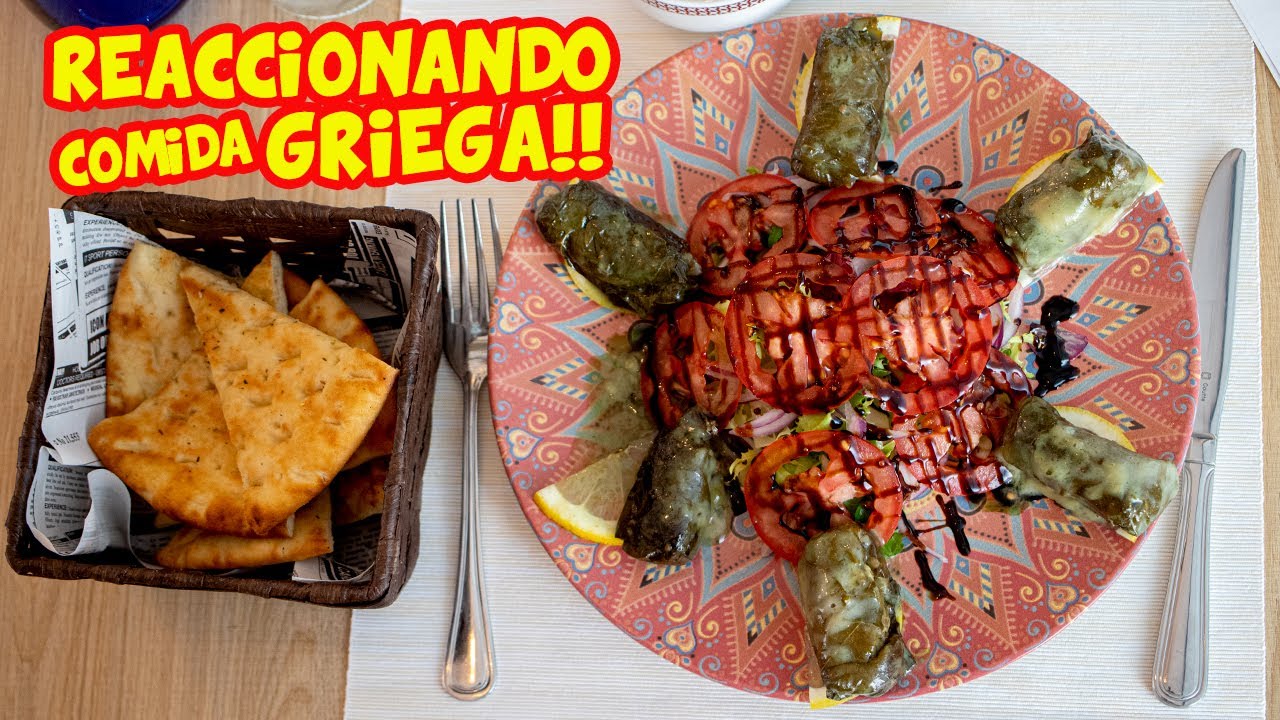 Reaccionando a COMIDA GRIEGA! Mi primera vez en un restaurante GRIEGO