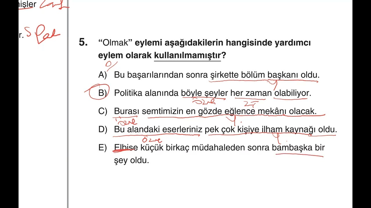 Dil Bilgisi Denemeleri, Deneme 56, Genel