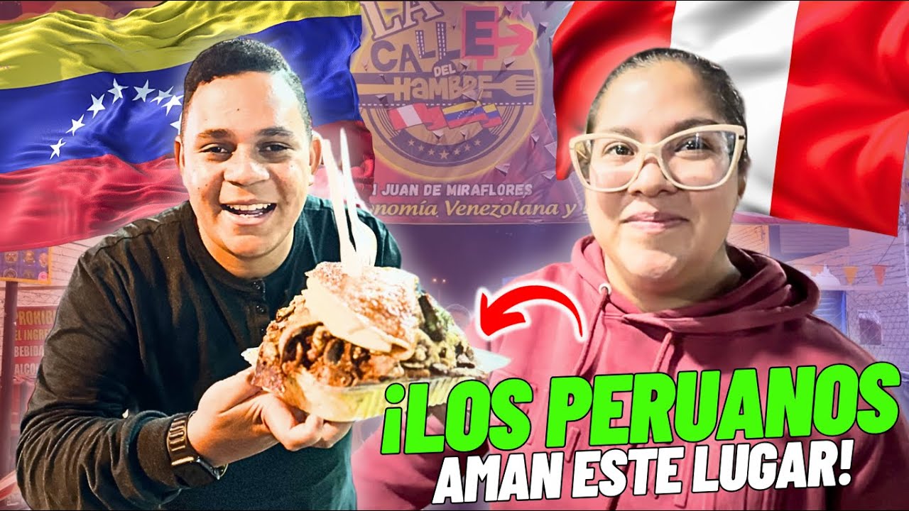 Comida VENEZOLANA 🇻🇪 TRIUNFA entre LOS PERUANOS 🇵🇪 Calle del HAMBRE SJM | 🇻🇪 #venezolanosenperú