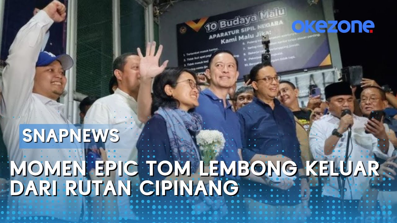 Momen Epic Tom Lembong Keluar dari Rutan Cipinang: Langsung Peluk Istri, Anies Senyum Tulus