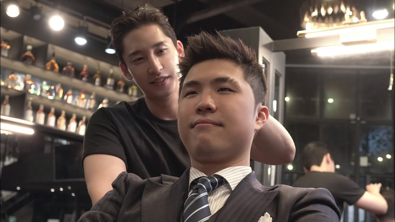 ASMR BARBER💈-Barbershop Men's Hair cut Tutorial (fact. Down perm) l다운펌의 중요성 남자 짧은머리 숏 리젠트컷