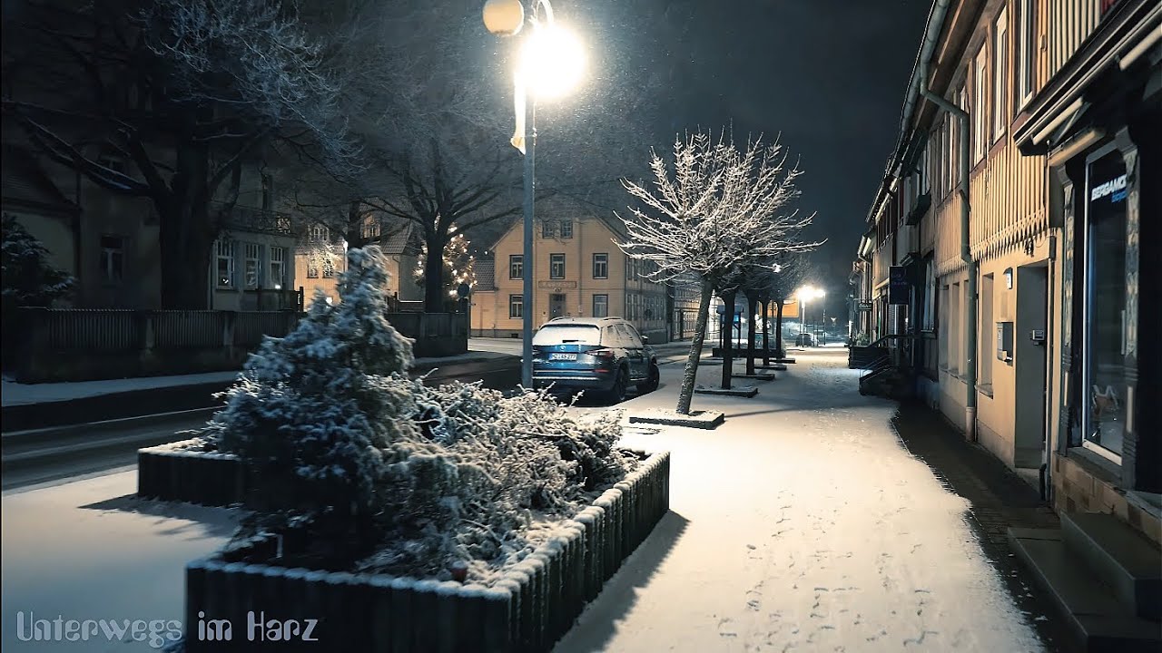 Schneespaziergang in Elbingerode 4K