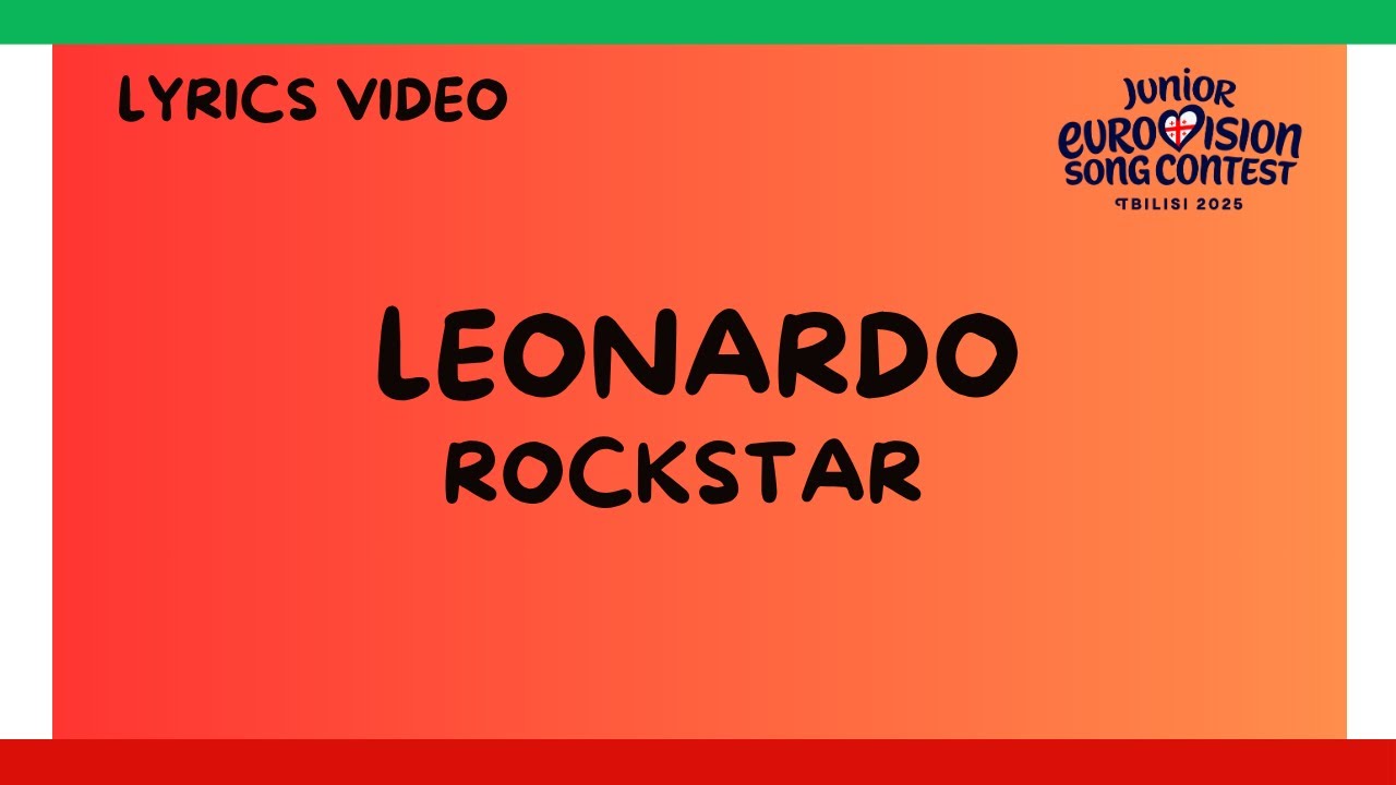 LYRICS / TESTO | LEONARDO GIOVANNANGELI - ROCKSTAR | JUNIOR EUROVISION 2025 - ITALY