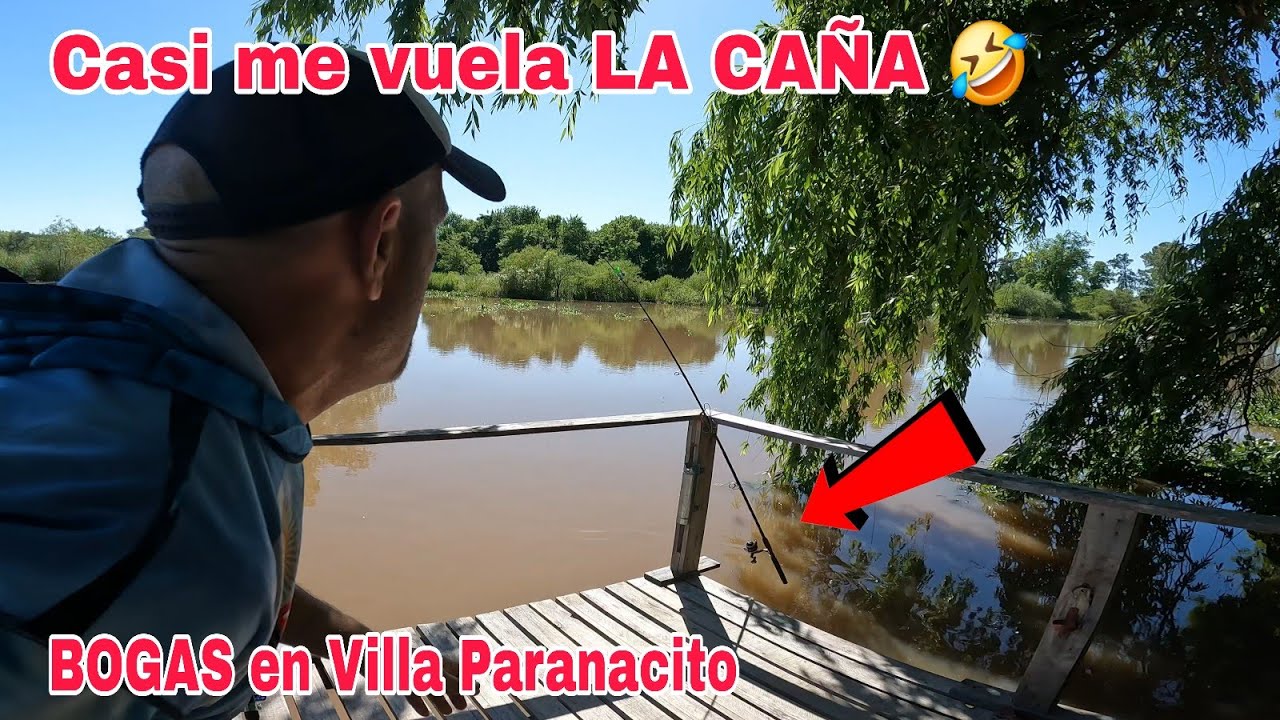 BOGA FURIOSA Casi me vuela la CAÑA 🎣, así terminó.. EN EL DISCO !!! 😁 Pesca y Cocina en PARANACITO 