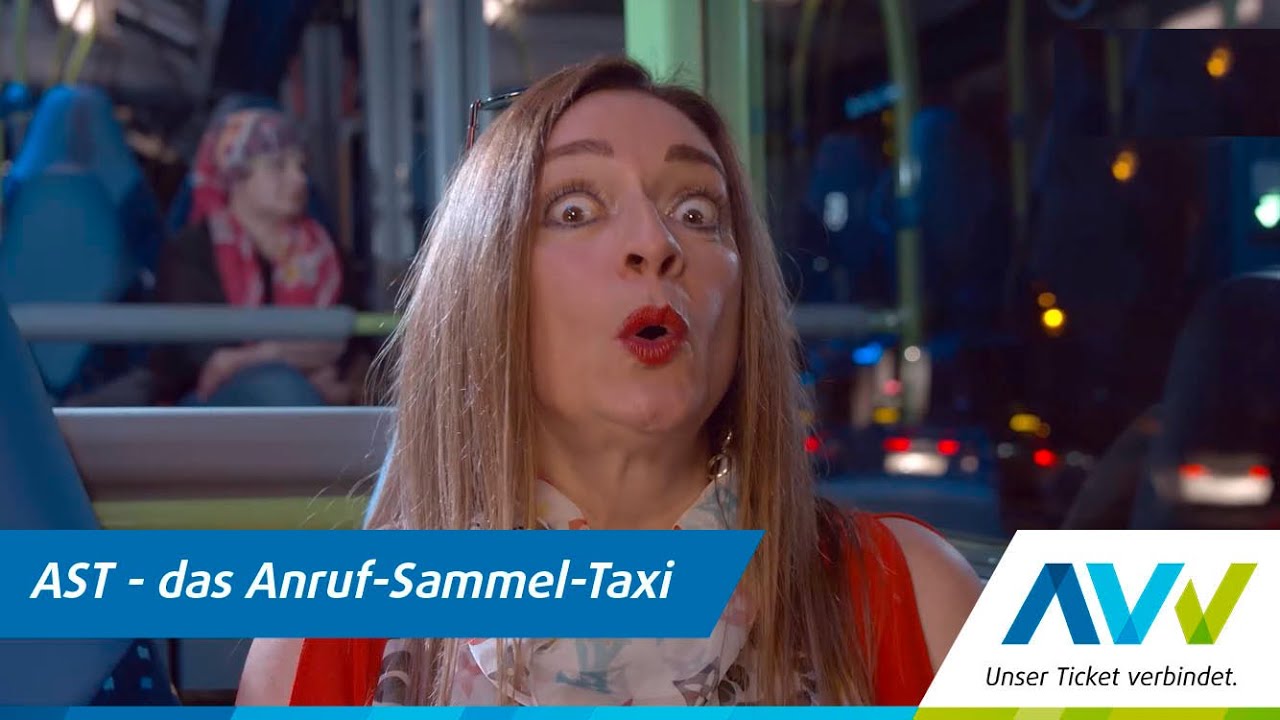 AVV Augsburg und Frau Braun 05: Bequem nach Hause mit dem Anruf Sammel Taxi (AST)