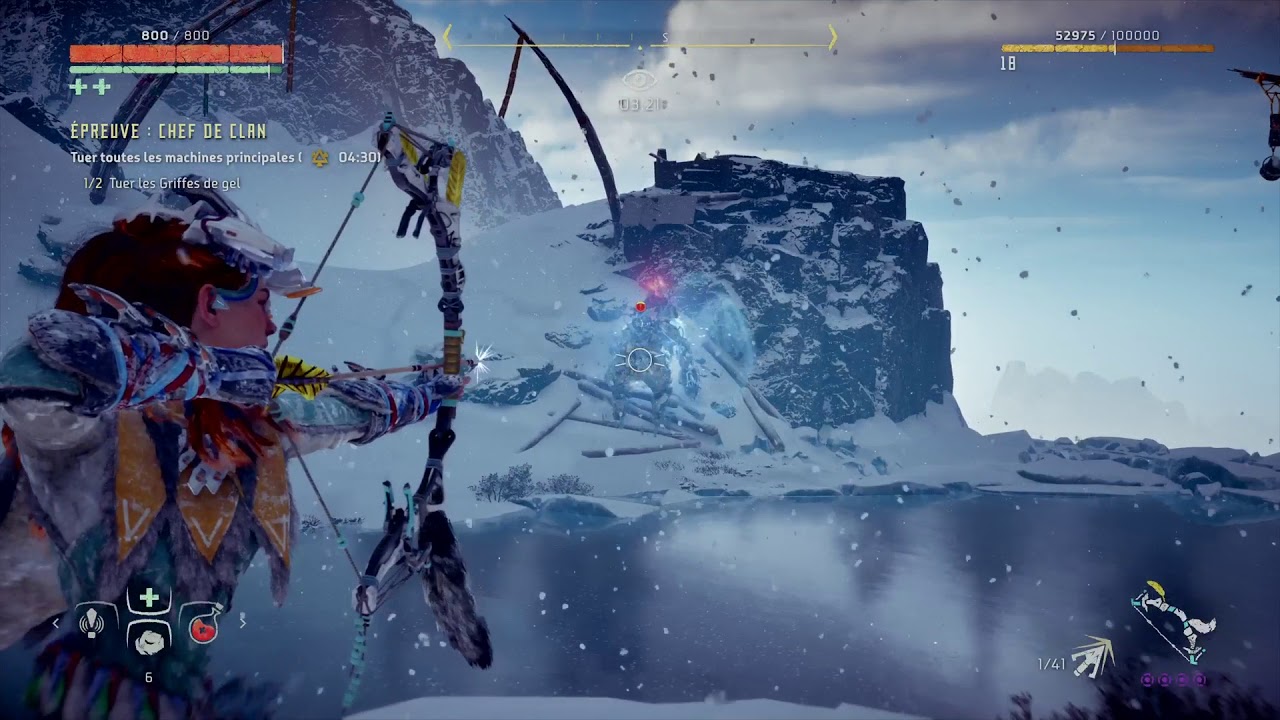 Horizon Zero Dawn The Frozen Wilds-Zone de chasse:Chef de clan en Ultra difficile