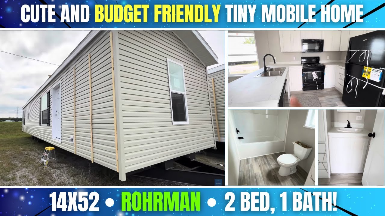 14X52-&ldquo;Rohrman&rdquo; Cute And Budget Friendly Tiny Mobile Home | Upgraded Kitchen & Bath