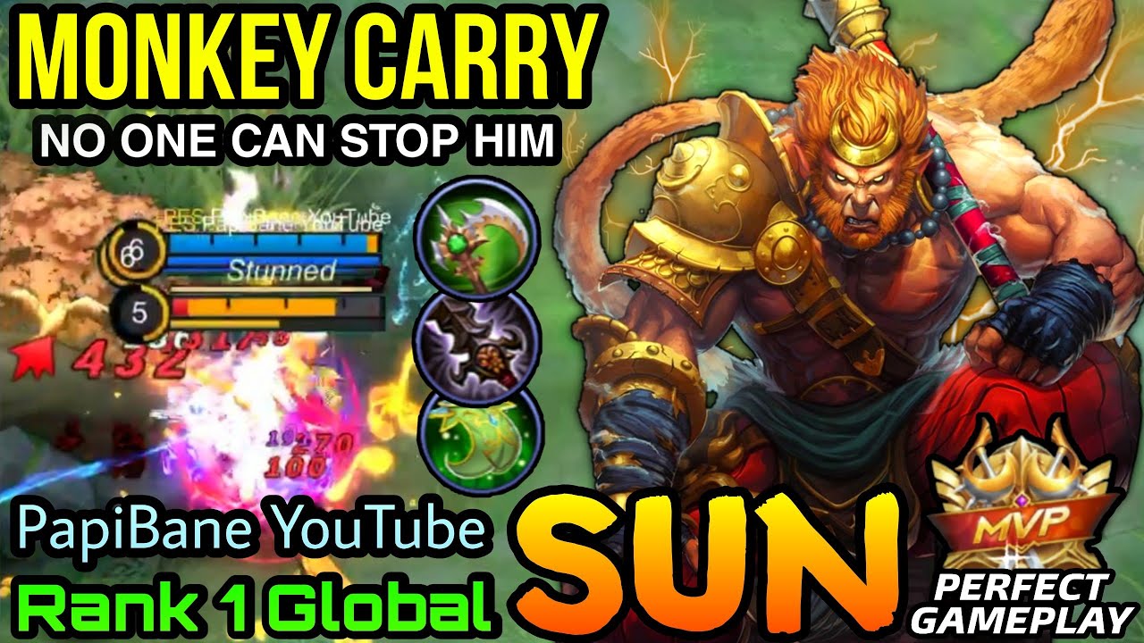 100% Unstoppable SUN Carry the Game to Victory!! - Top 1 Global Sun by PapiBane YouTube - MLBB