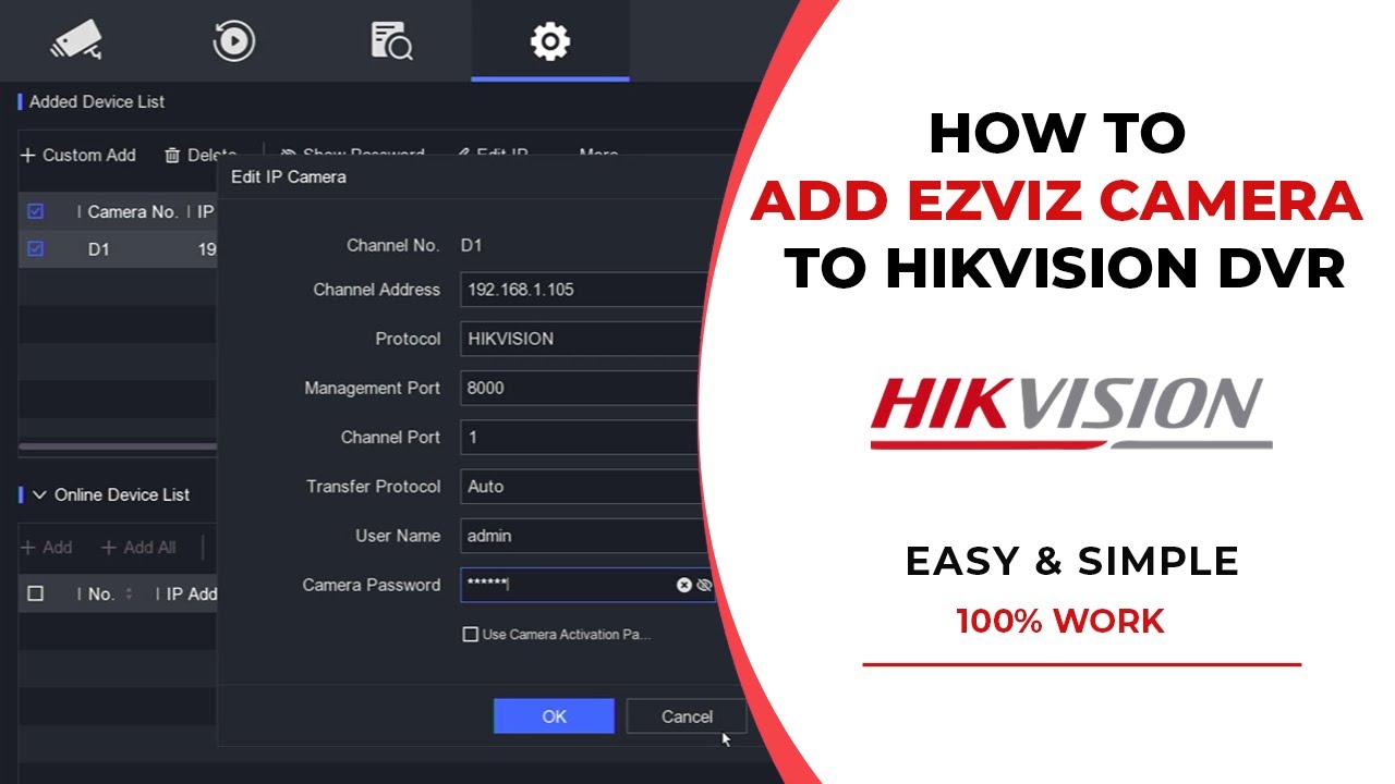 How To Add Ezviz Camera To Hikvision DVR